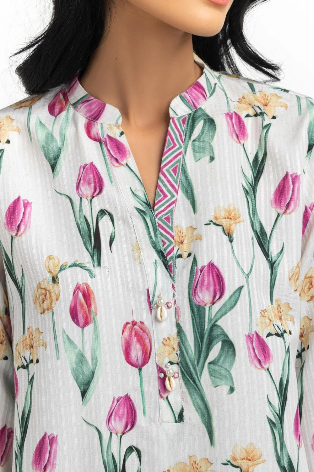 Textured Dobby Printed Shirt - Image 2
