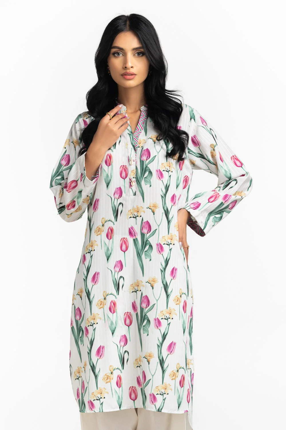 Textured Dobby Printed Shirt - Image 4