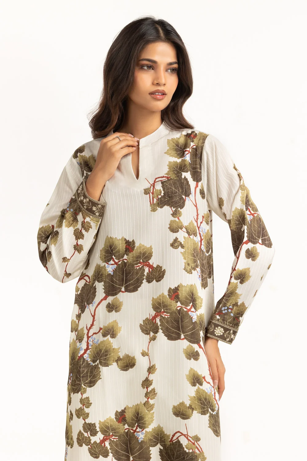 Textured Dobby Printed Shirt - Image 4