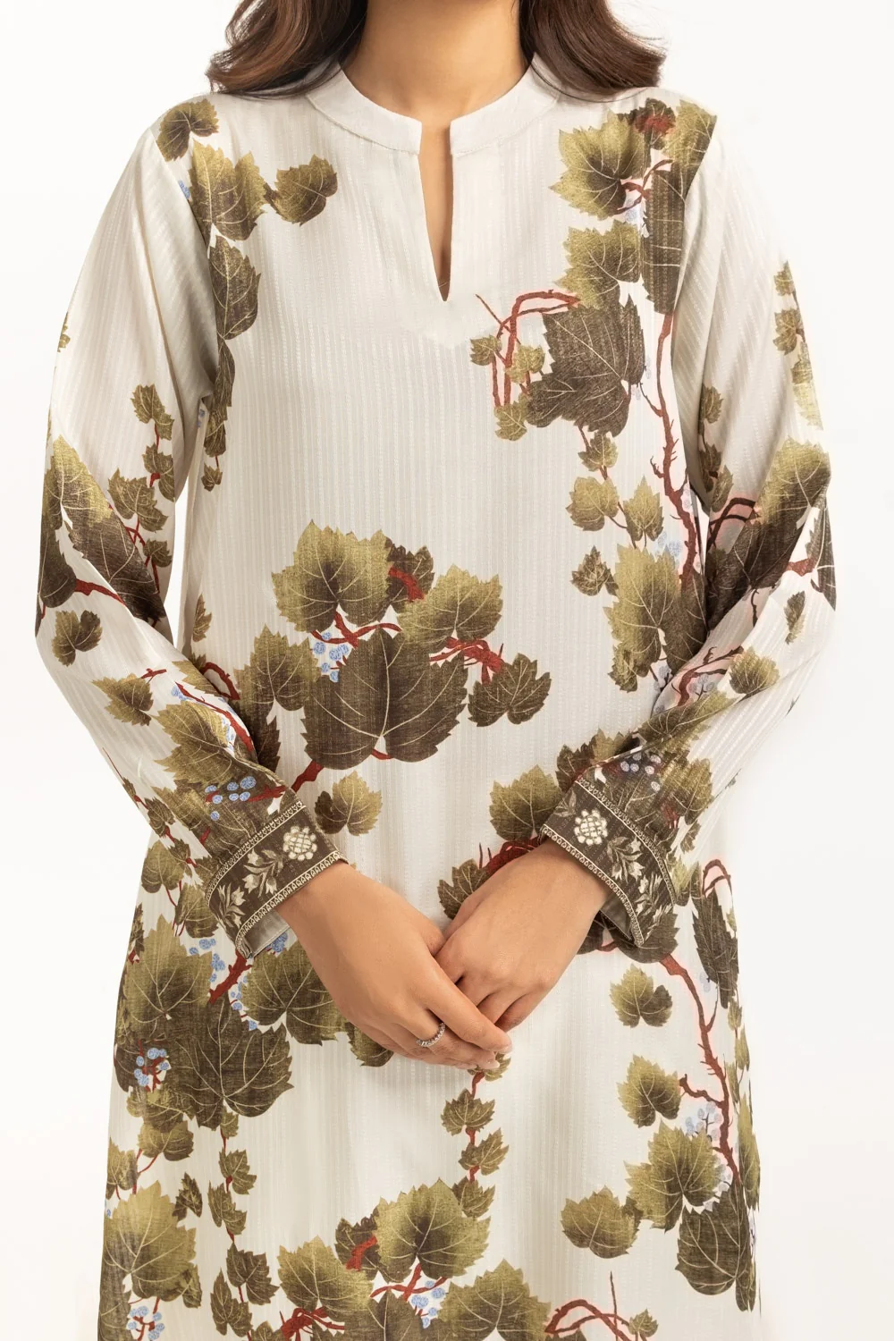 Textured Dobby Printed Shirt - Image 5