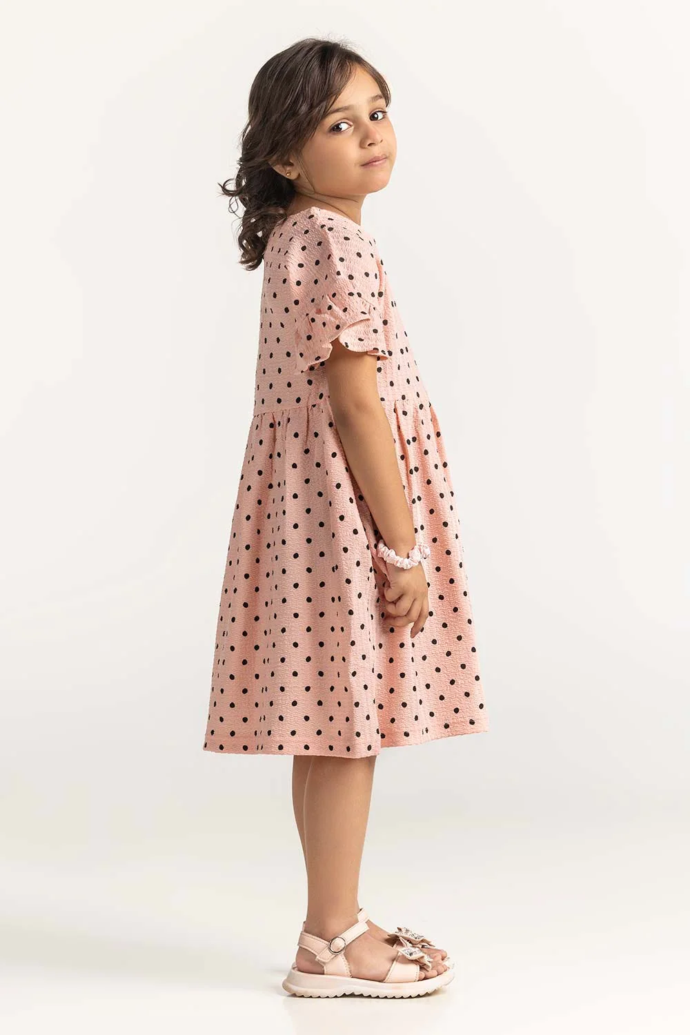 Textured Round Neck Dress - Image 5