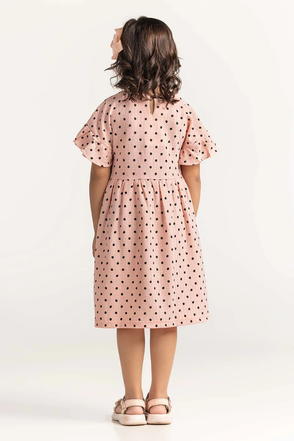 Textured Round Neck Dress - Image 6