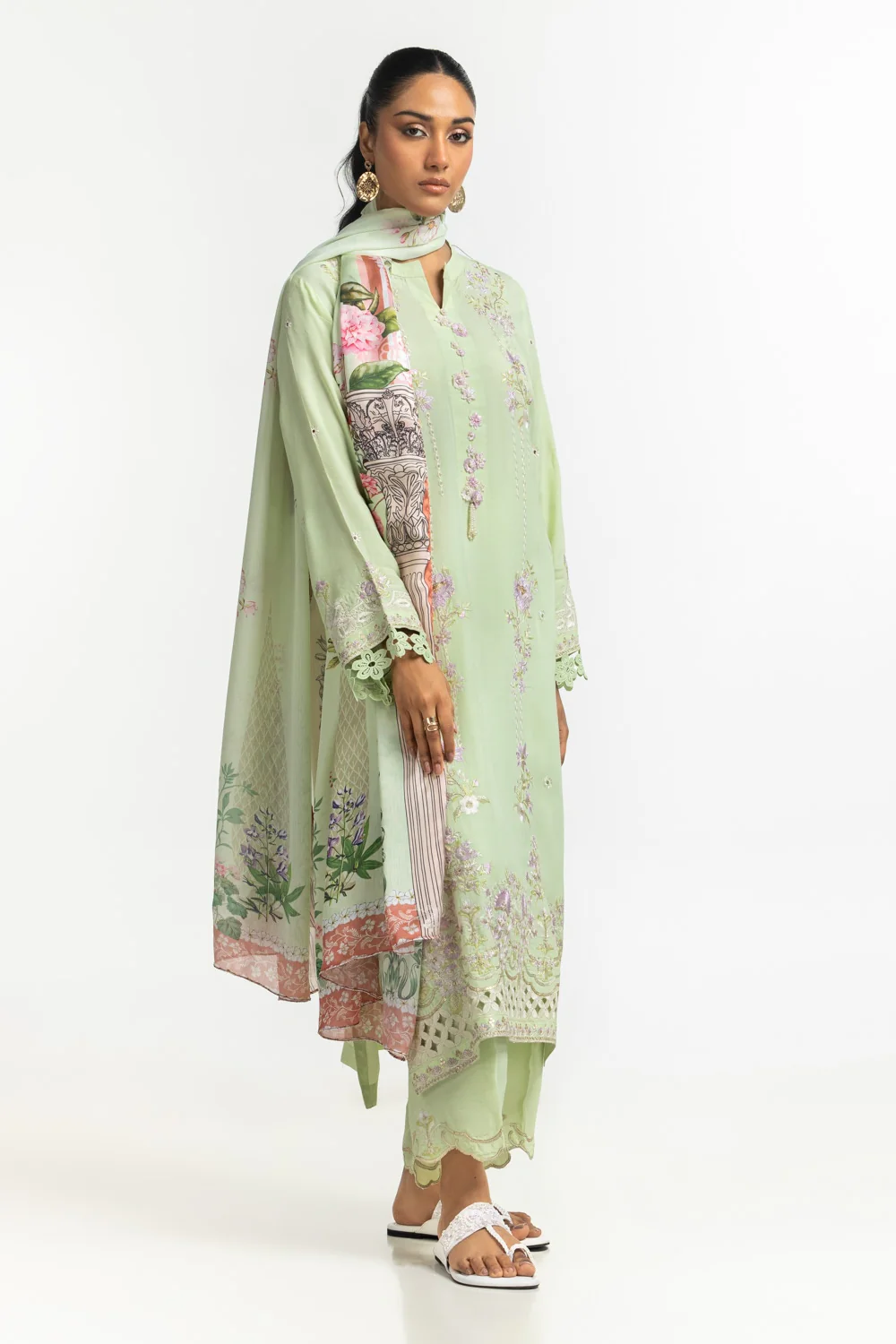 Tissue Silk Printed Dupatta