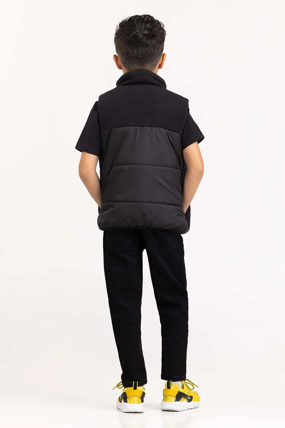 Toddler Boy Black Woven Jacket - Image 3