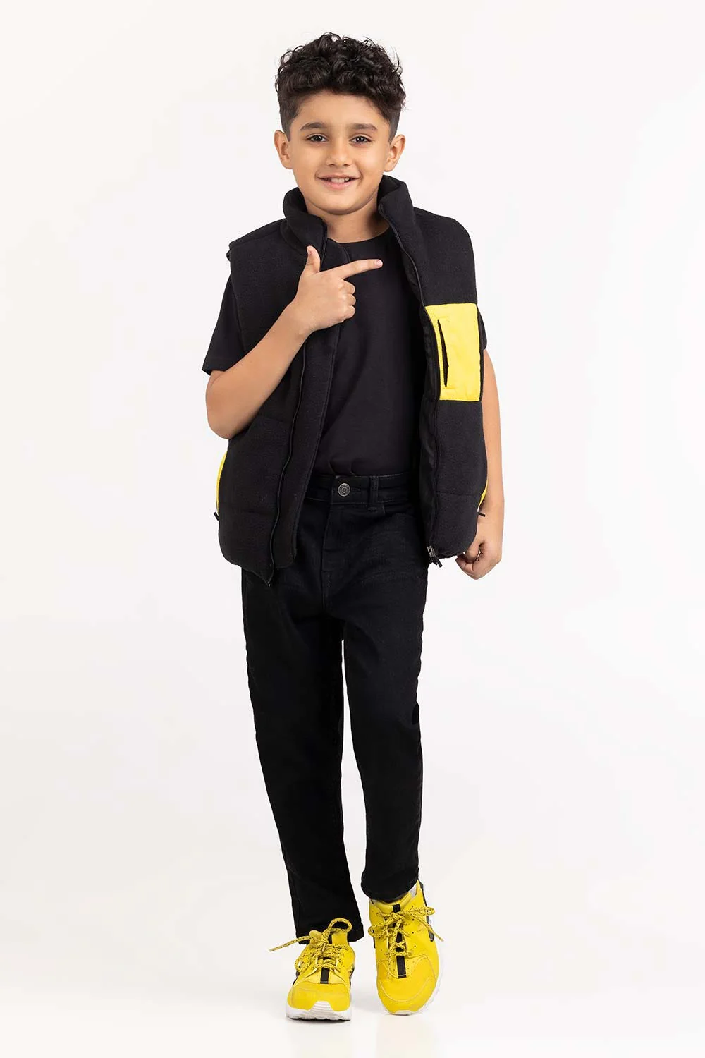 Toddler Boy Black Woven Jacket - Image 4