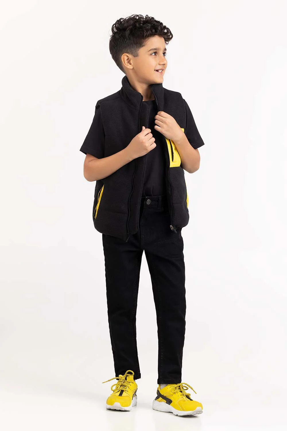 Toddler Boy Black Woven Jacket - Image 5