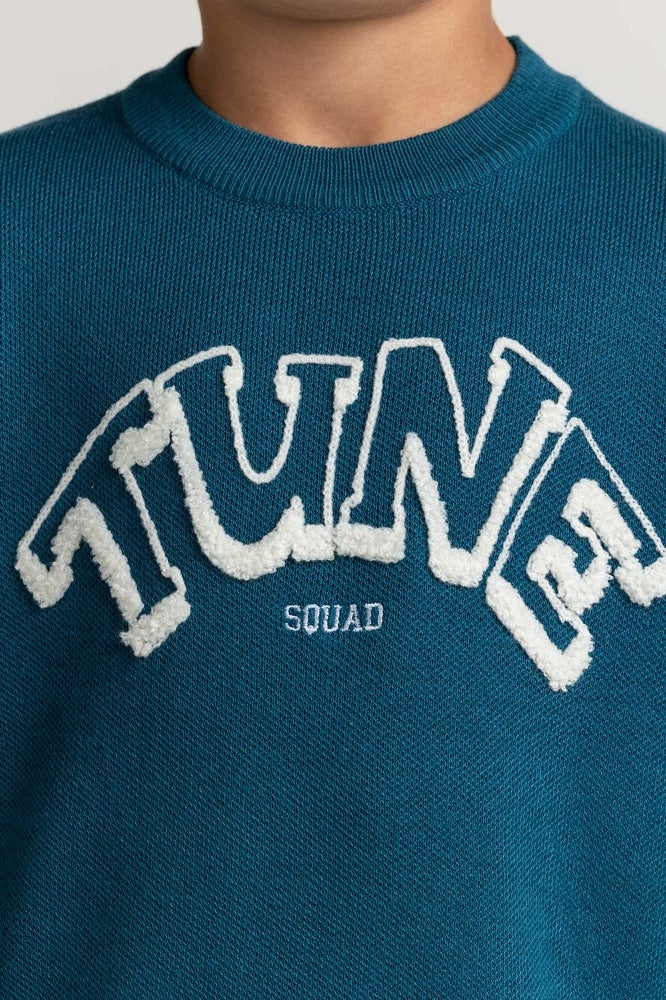 Toddler Boy Blue Basic Sweater - Image 6