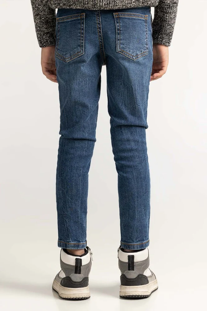 Toddler Boy Blue Denim Jeans - Image 4