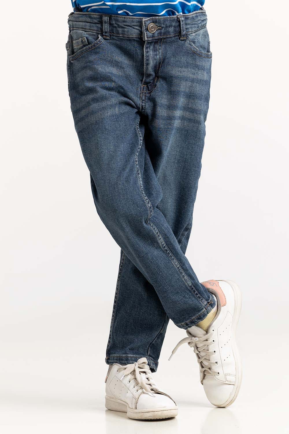 Toddler Boy Blue Jeans - Image 3