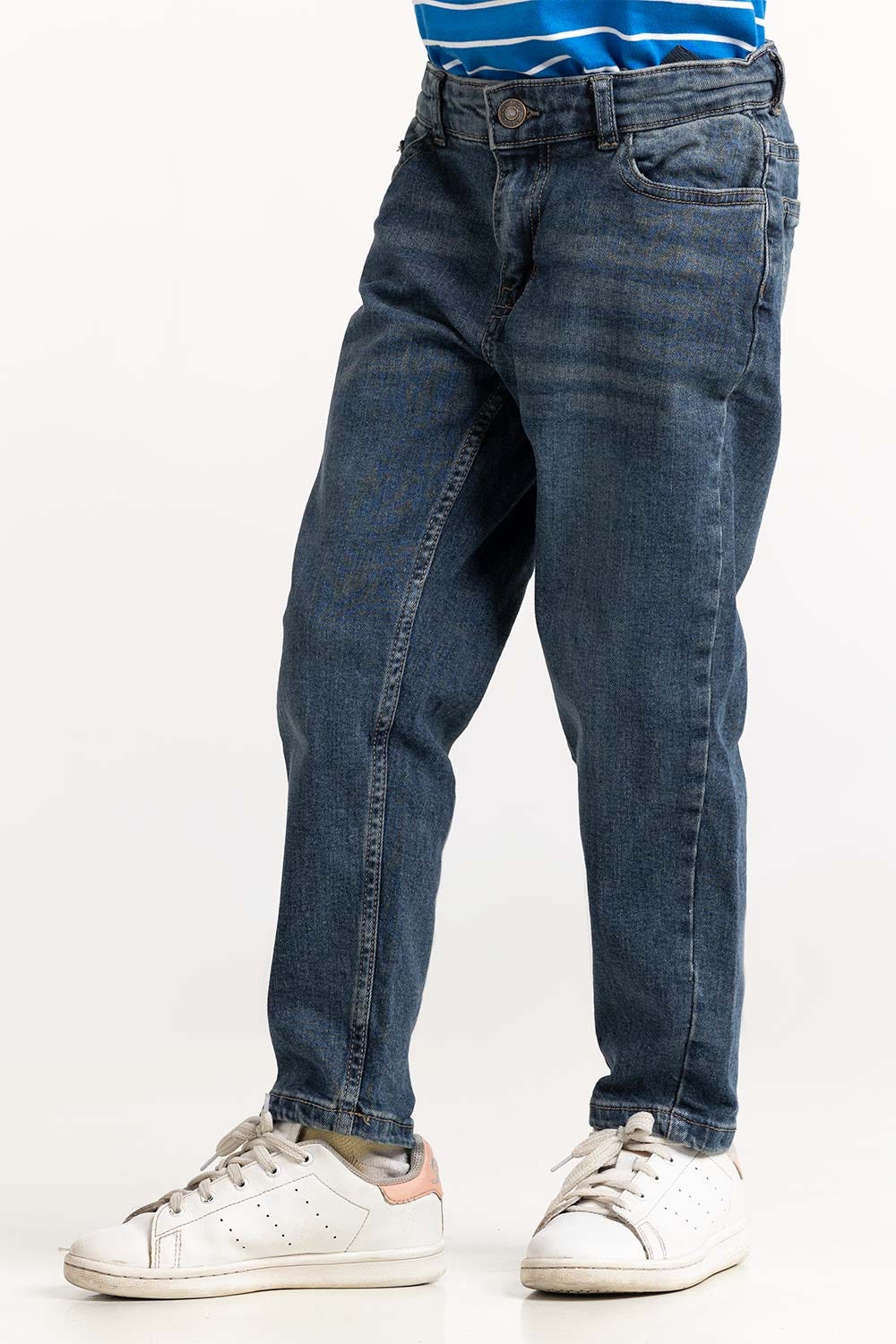 Toddler Boy Blue Jeans - Image 4