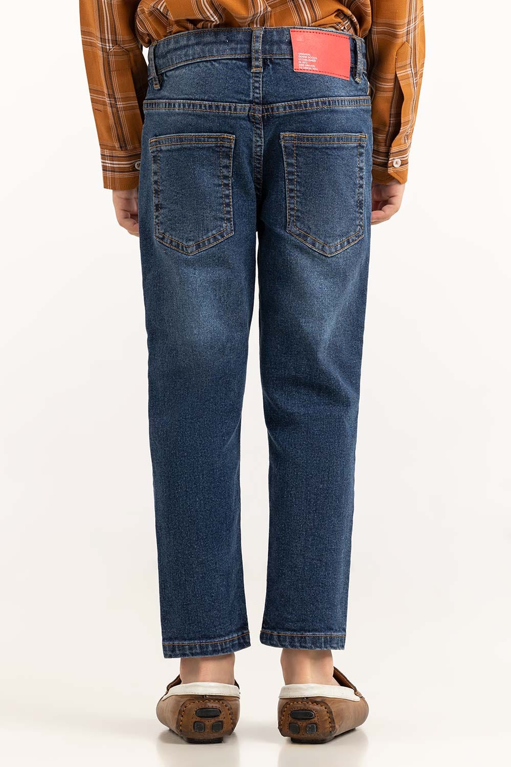 Toddler Boy Dark Blue Jeans - Image 6