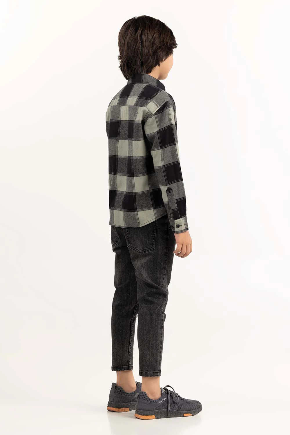 Toddler Boy Green And Black Casual Shirt - Image 4