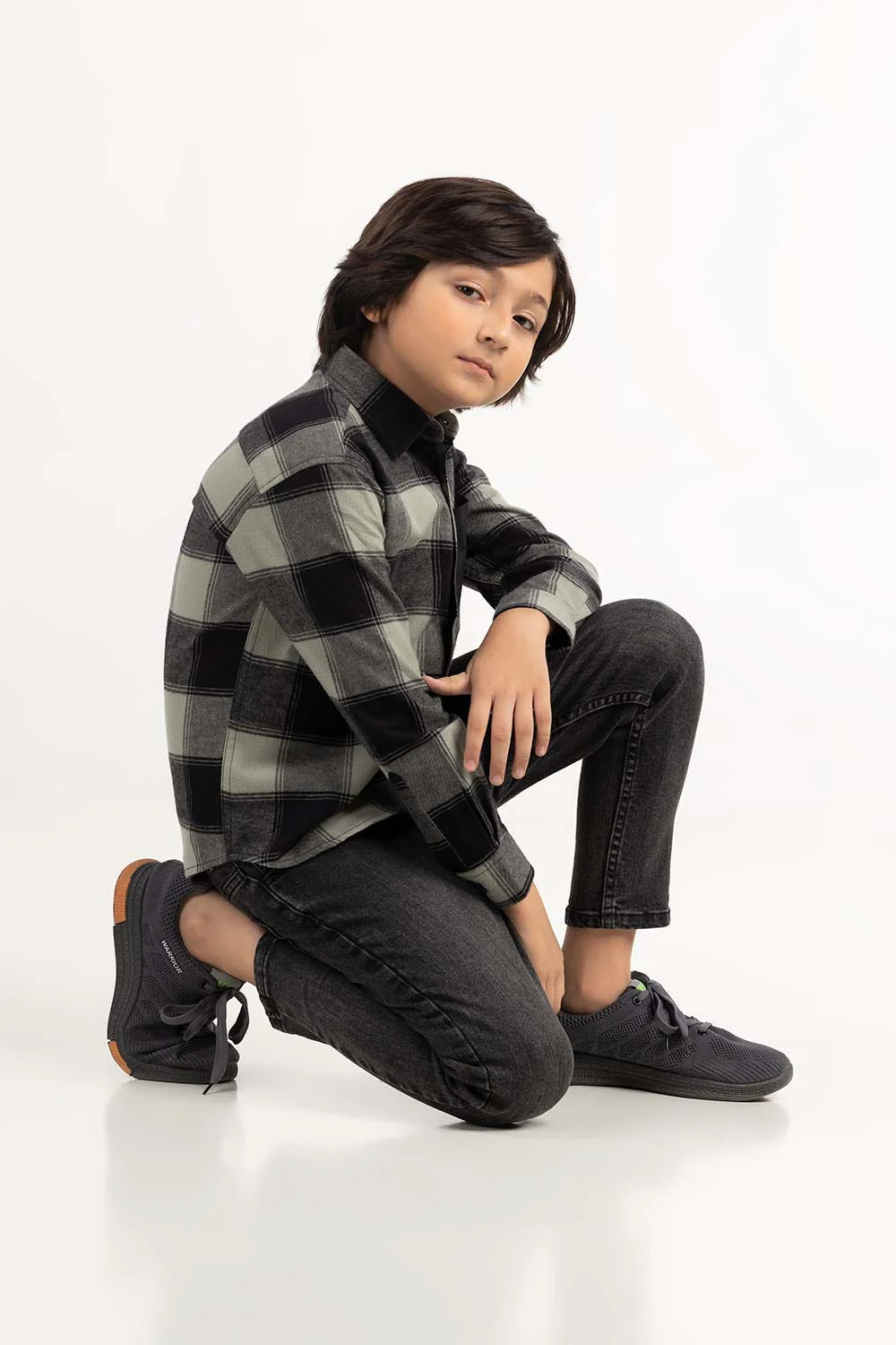 Toddler Boy Green And Black Casual Shirt - Image 6