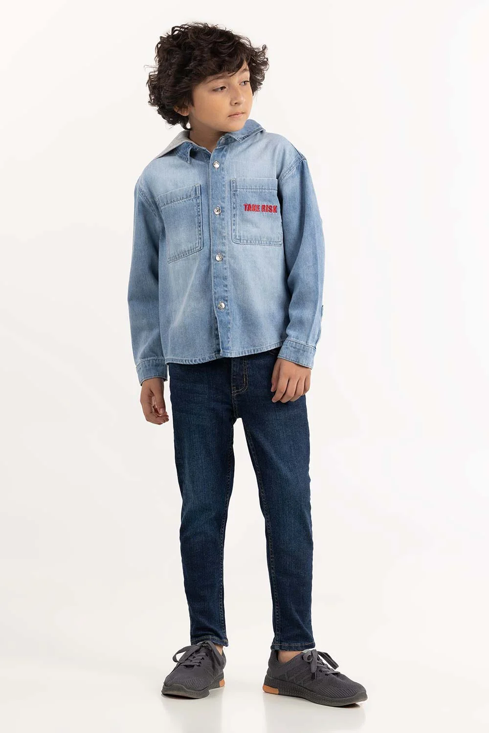 Toddler Boy Light Wash Shirt 224 - Image 2