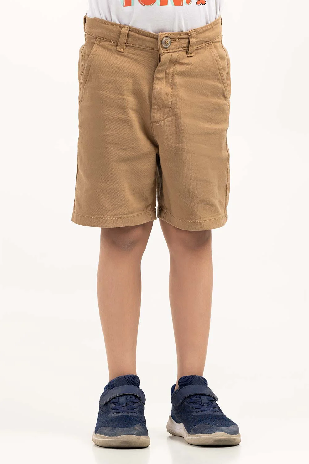Toddler Boy Light Yellow Basic Chino Shorts TBNB-2210001 A - Image 2