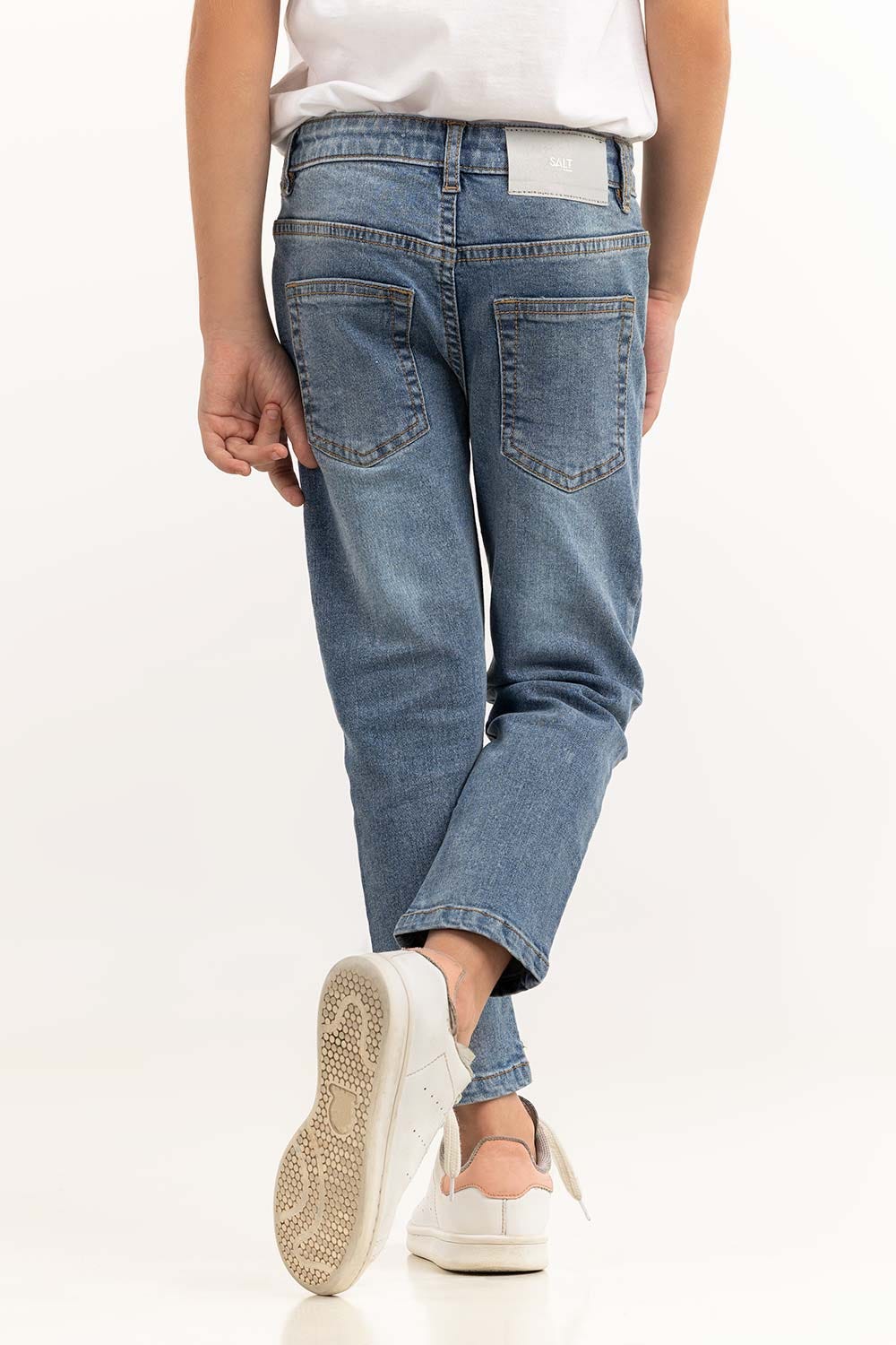 Toddler Boy Medium Blue Jeans - Image 3