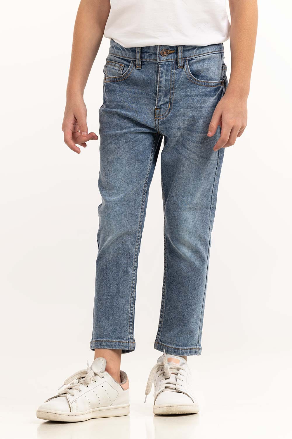 Toddler Boy Medium Blue Jeans - Image 4