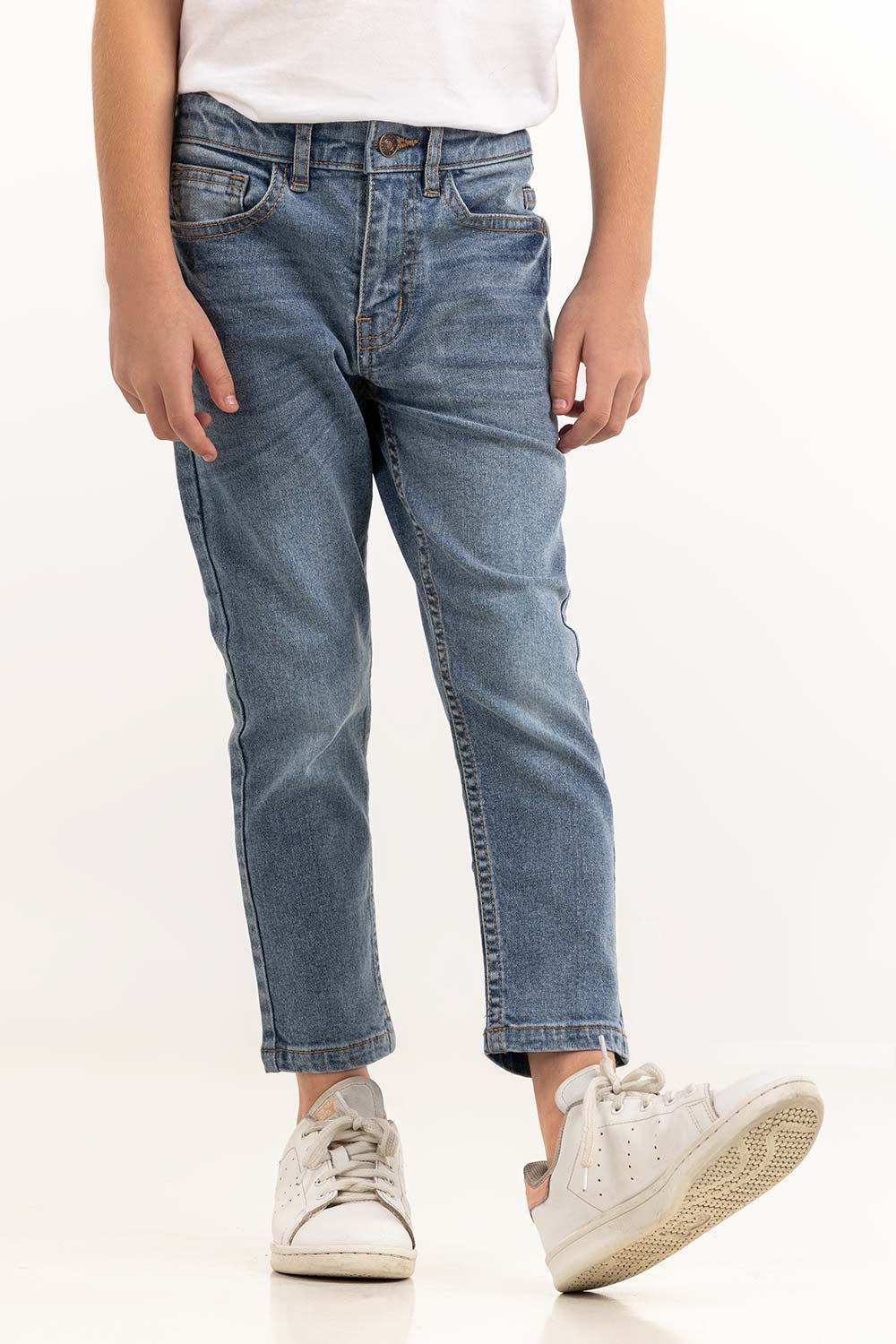 Toddler Boy Medium Blue Jeans - Image 5
