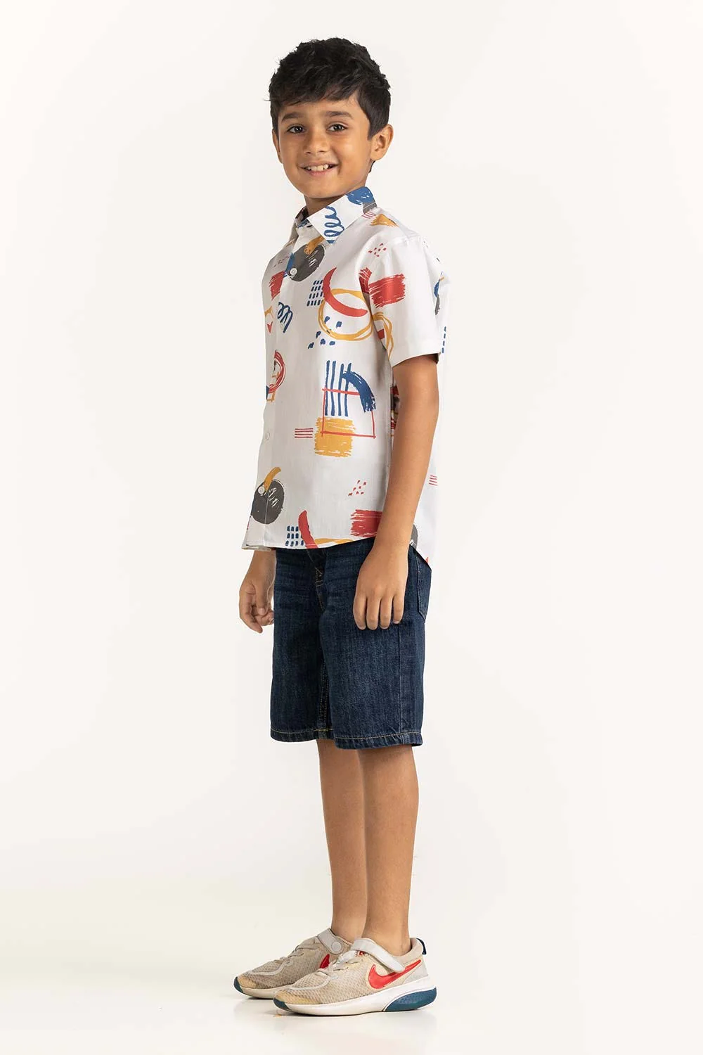 Toddler Boy Multi Printed Casual Shirt - Image 4