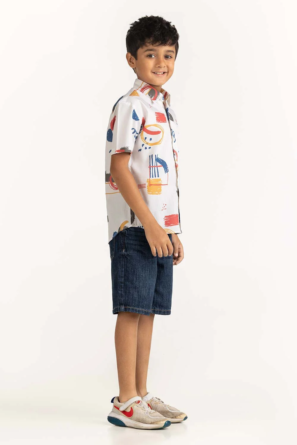 Toddler Boy Multi Printed Casual Shirt - Image 5