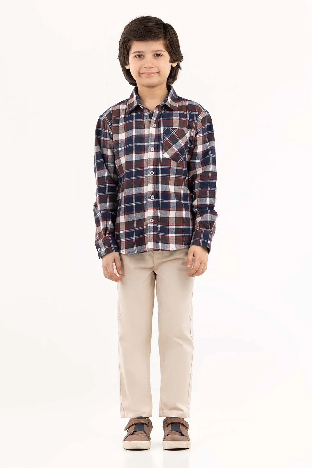 Toddler Boy Navy Casual Shirt - Image 5