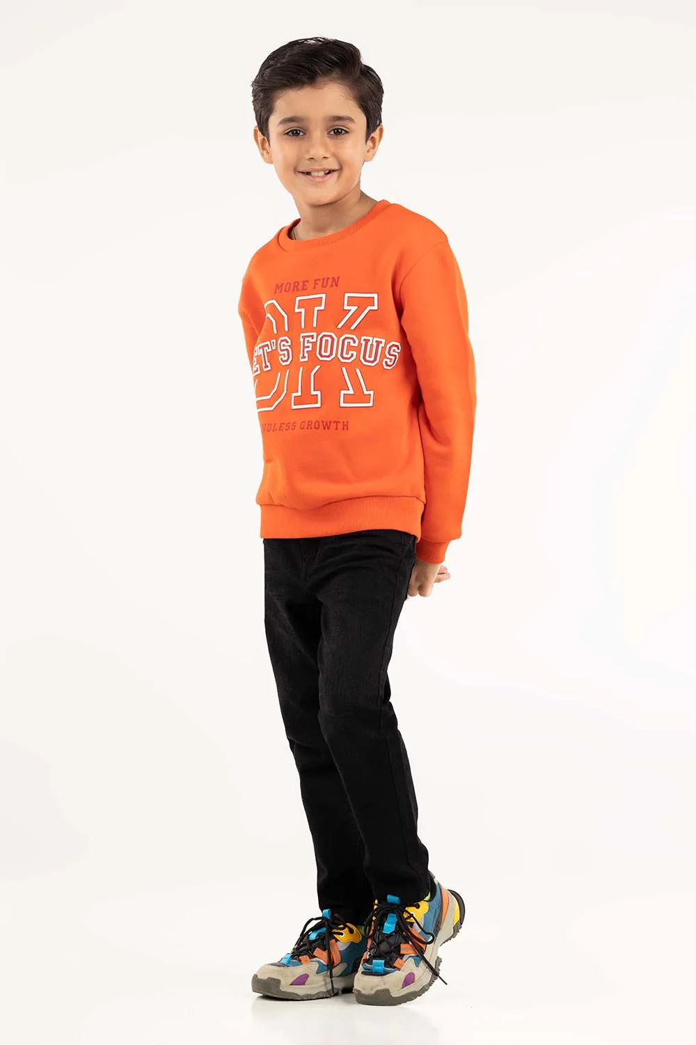 Toddler Boy Orange Sweatshirt - Image 5