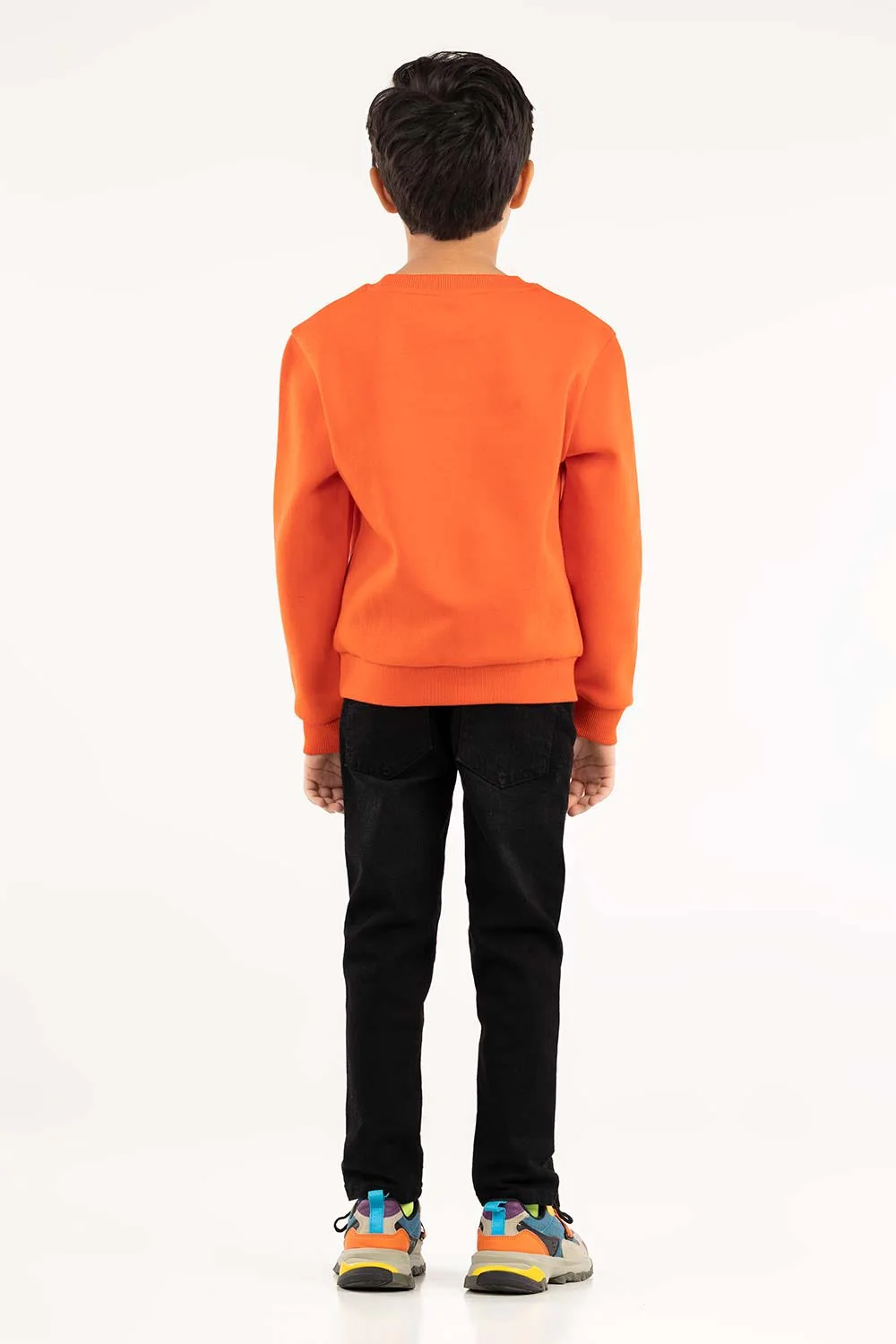 Toddler Boy Orange Sweatshirt - Image 6