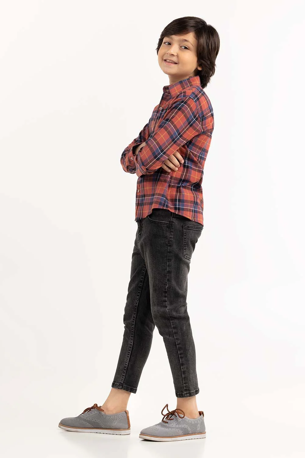 Toddler Boy Salmon Casual Shirt - Image 4