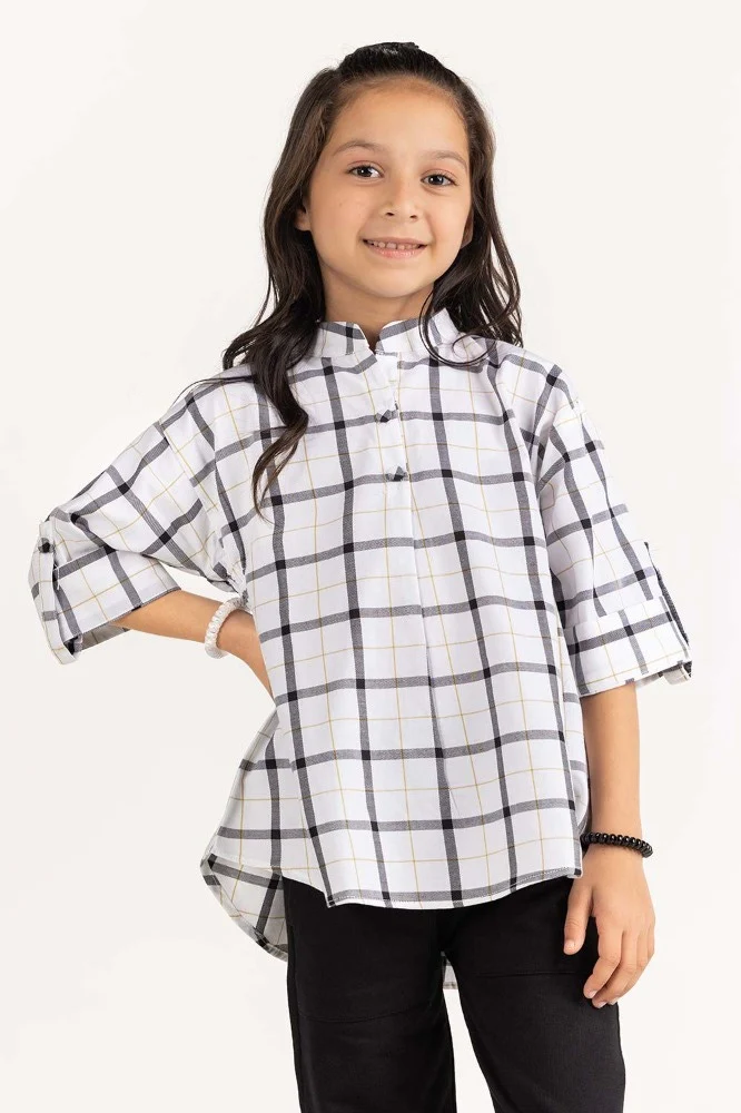 Toddler Girl Black and White Blouse