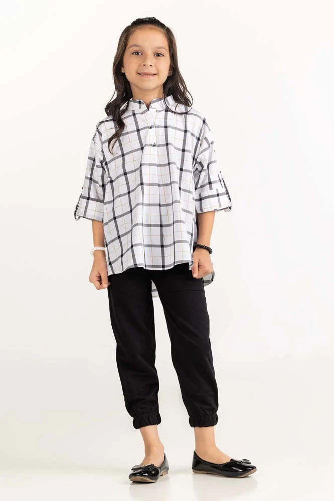 Toddler Girl Black and White Blouse - Image 2