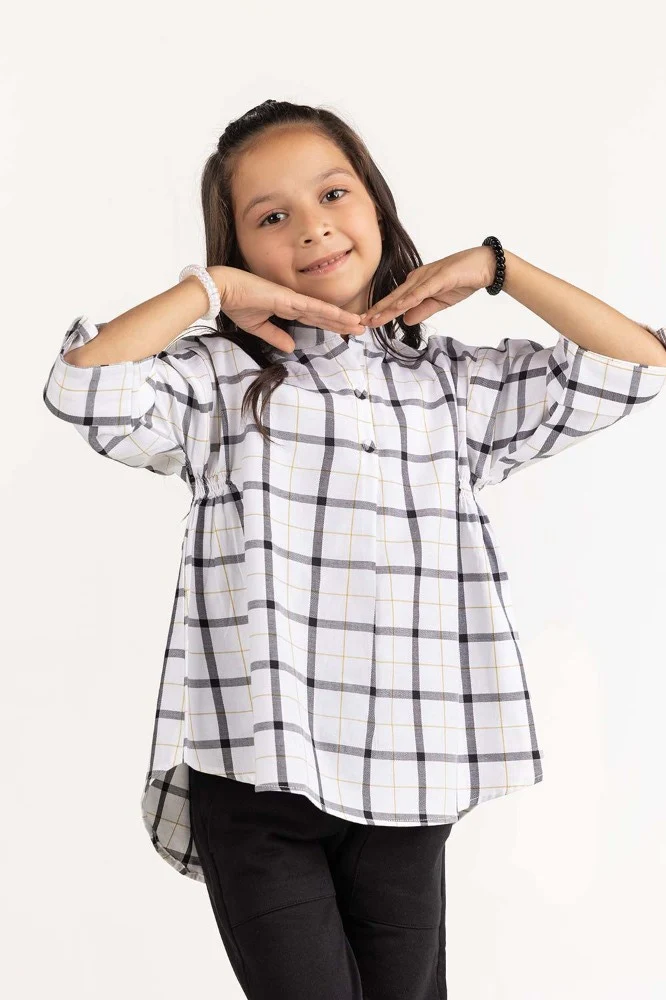 Toddler Girl Black and White Blouse - Image 3