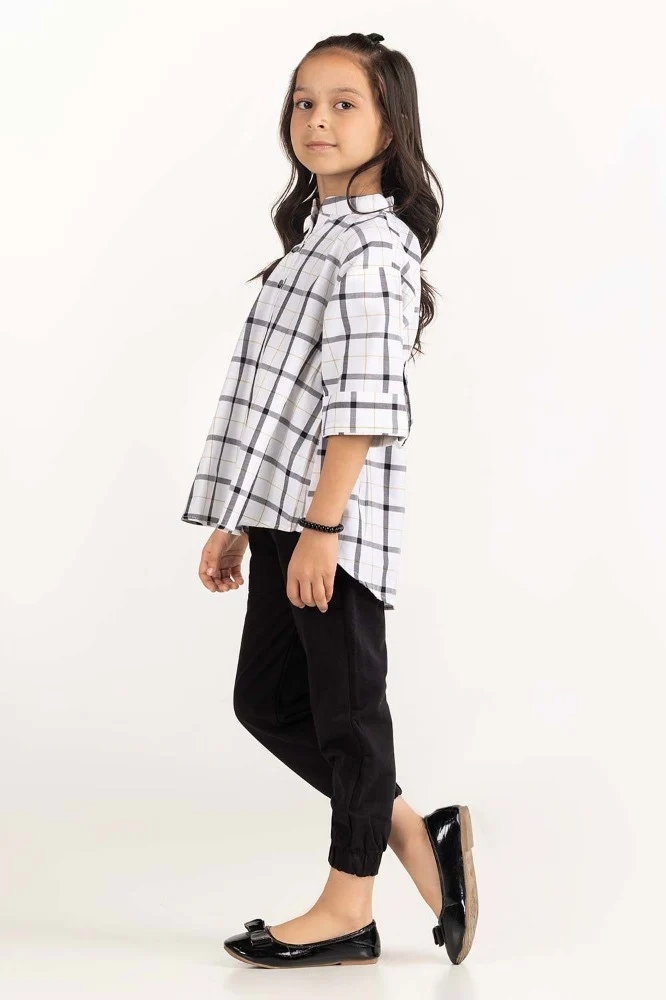 Toddler Girl Black and White Blouse - Image 5