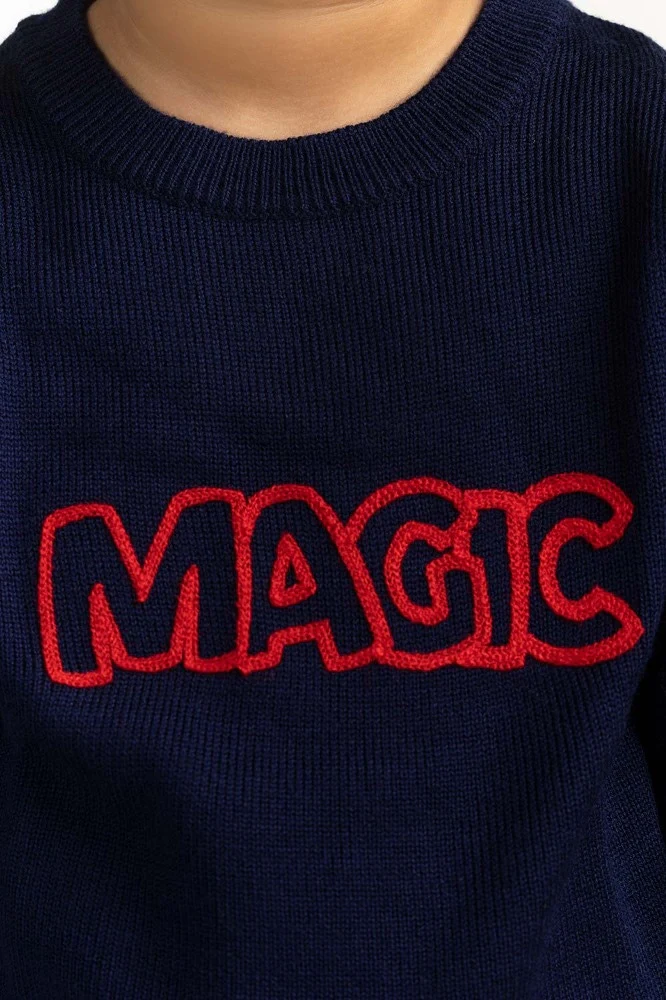 Toddler Girl Blue Basic Sweater - Image 6