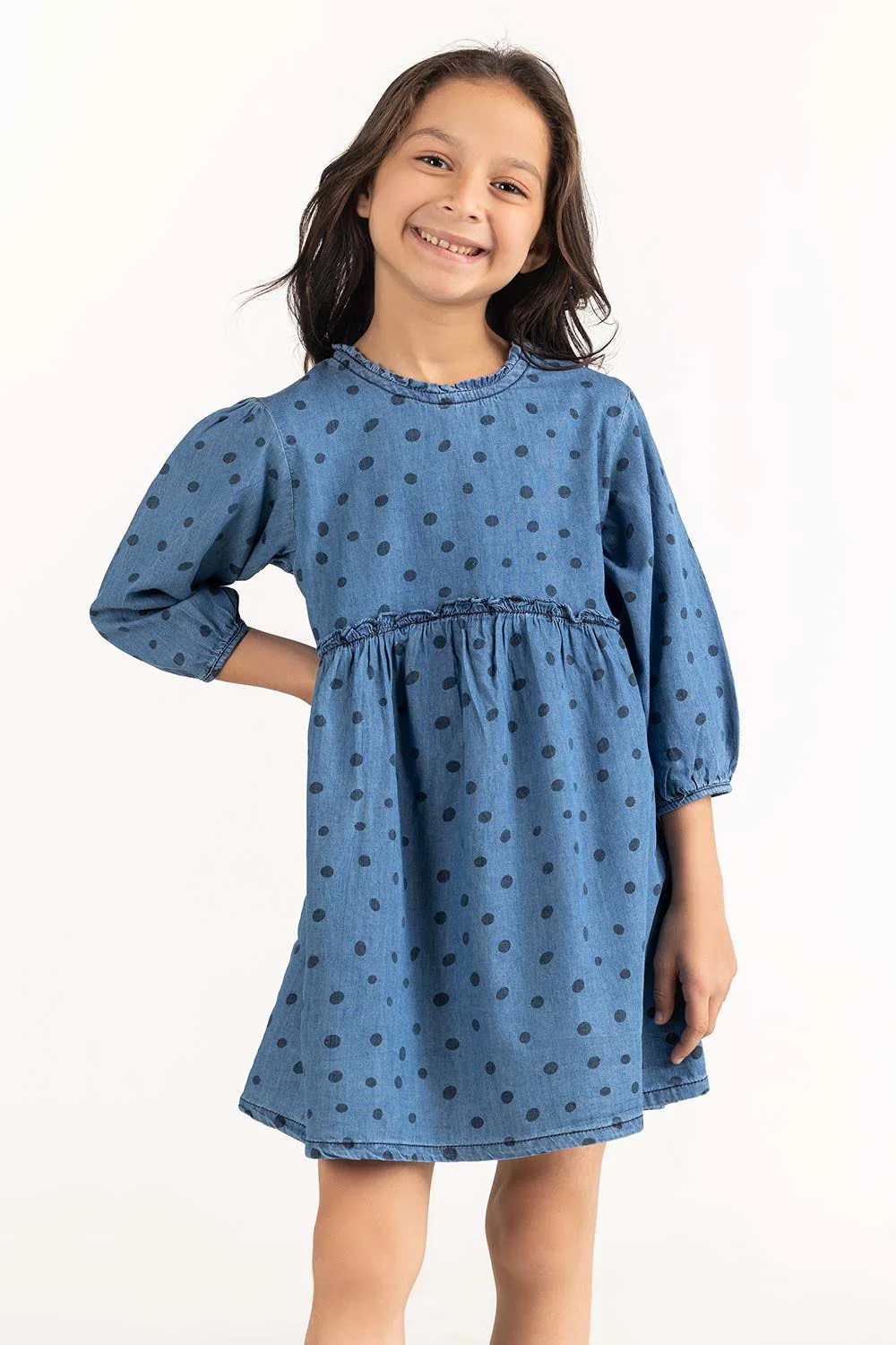 Toddler Girl Blue Dress - Image 2