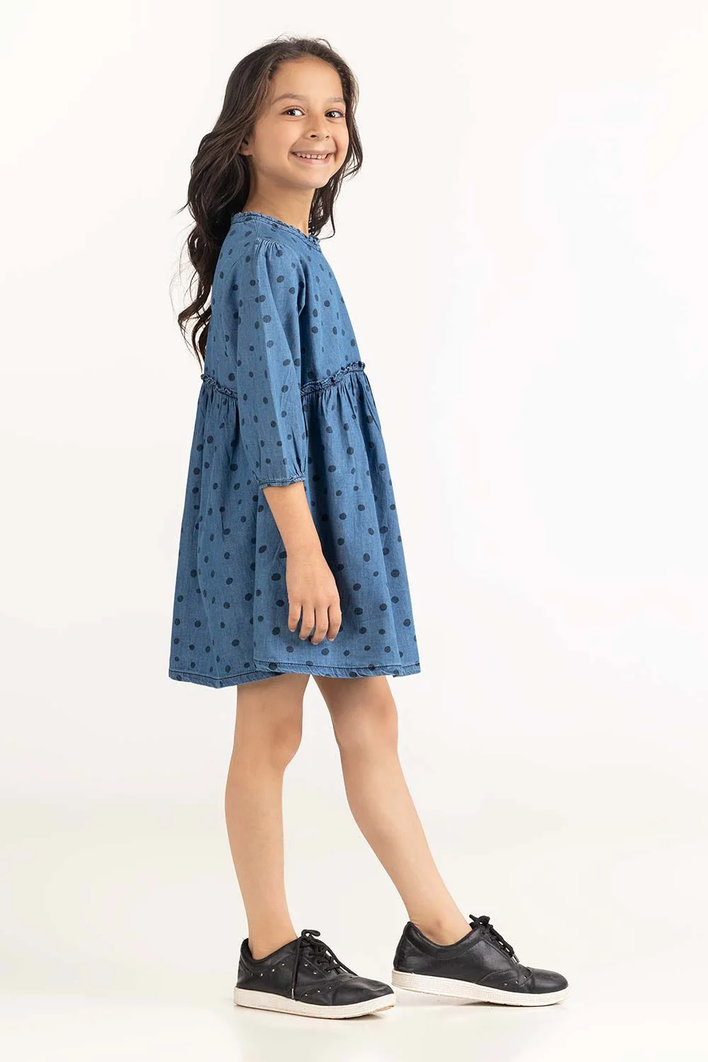 Toddler Girl Blue Dress - Image 6