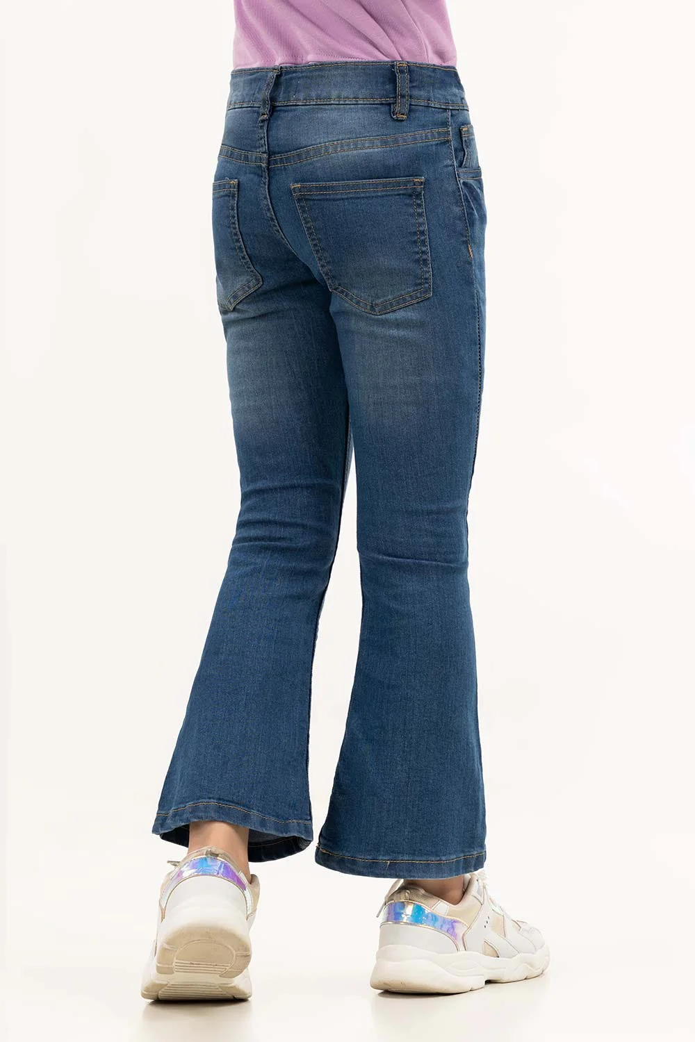 Toddler Girl Blue Jeans - Image 4