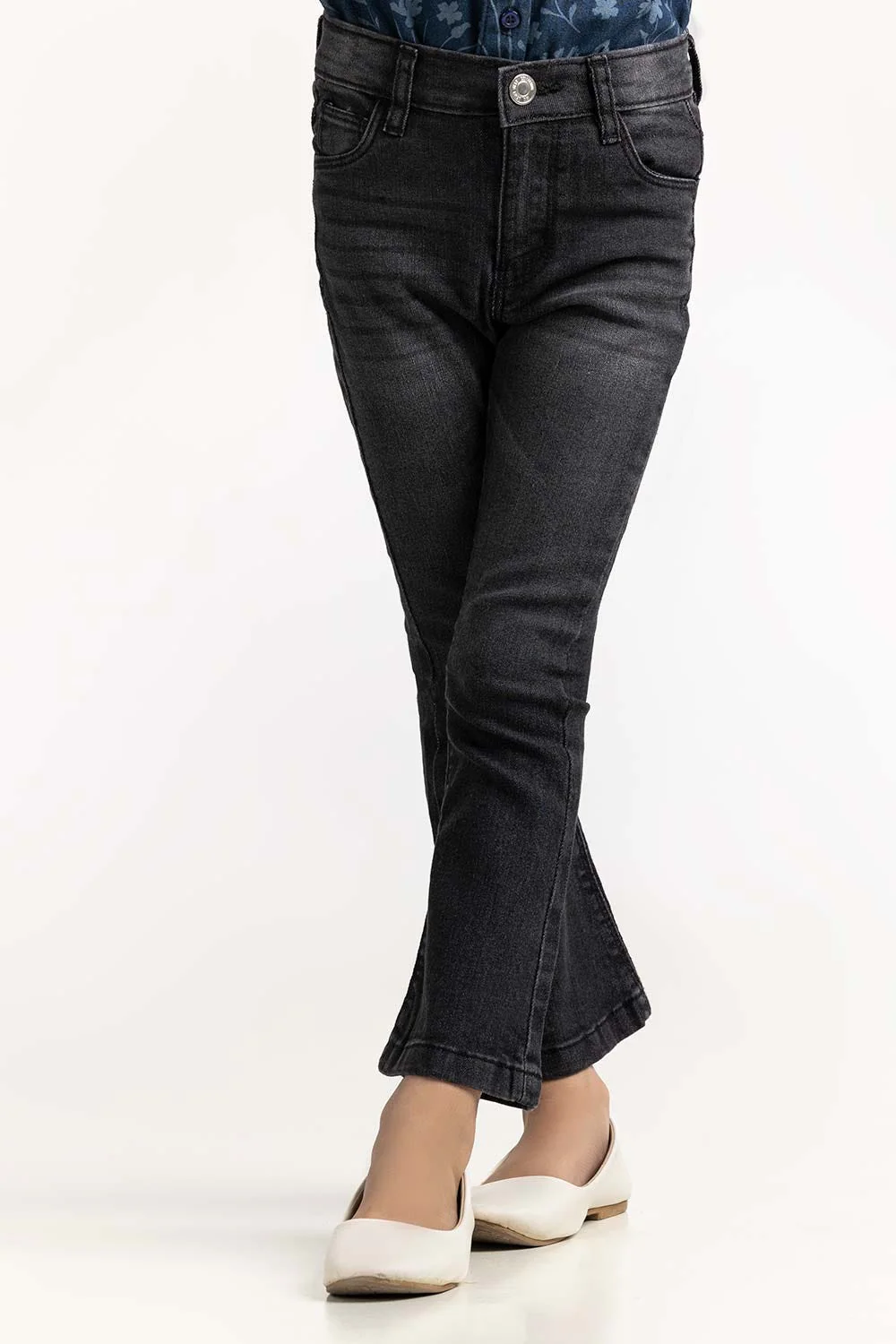 Toddler Girl Charcoal Jeans - Image 3