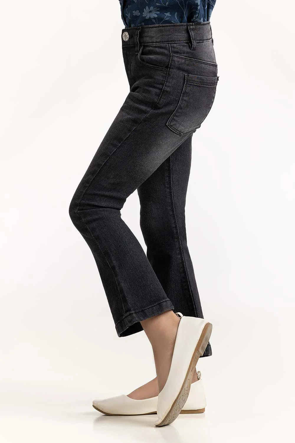 Toddler Girl Charcoal Jeans - Image 4