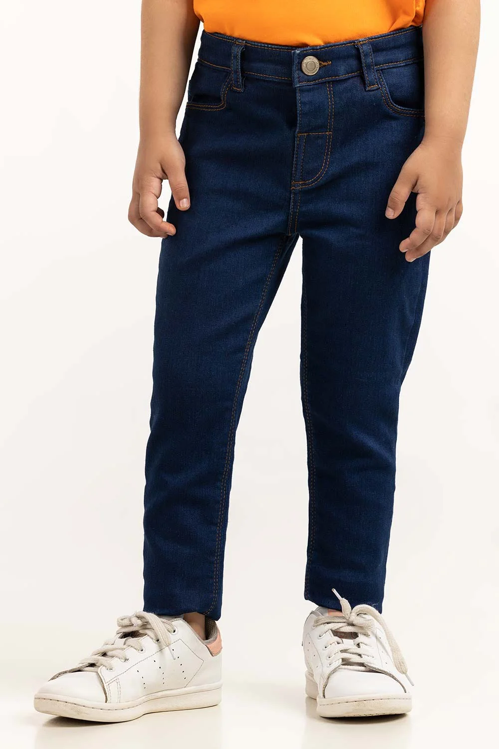 Toddler Girl Dark Blue Jeans - Image 2