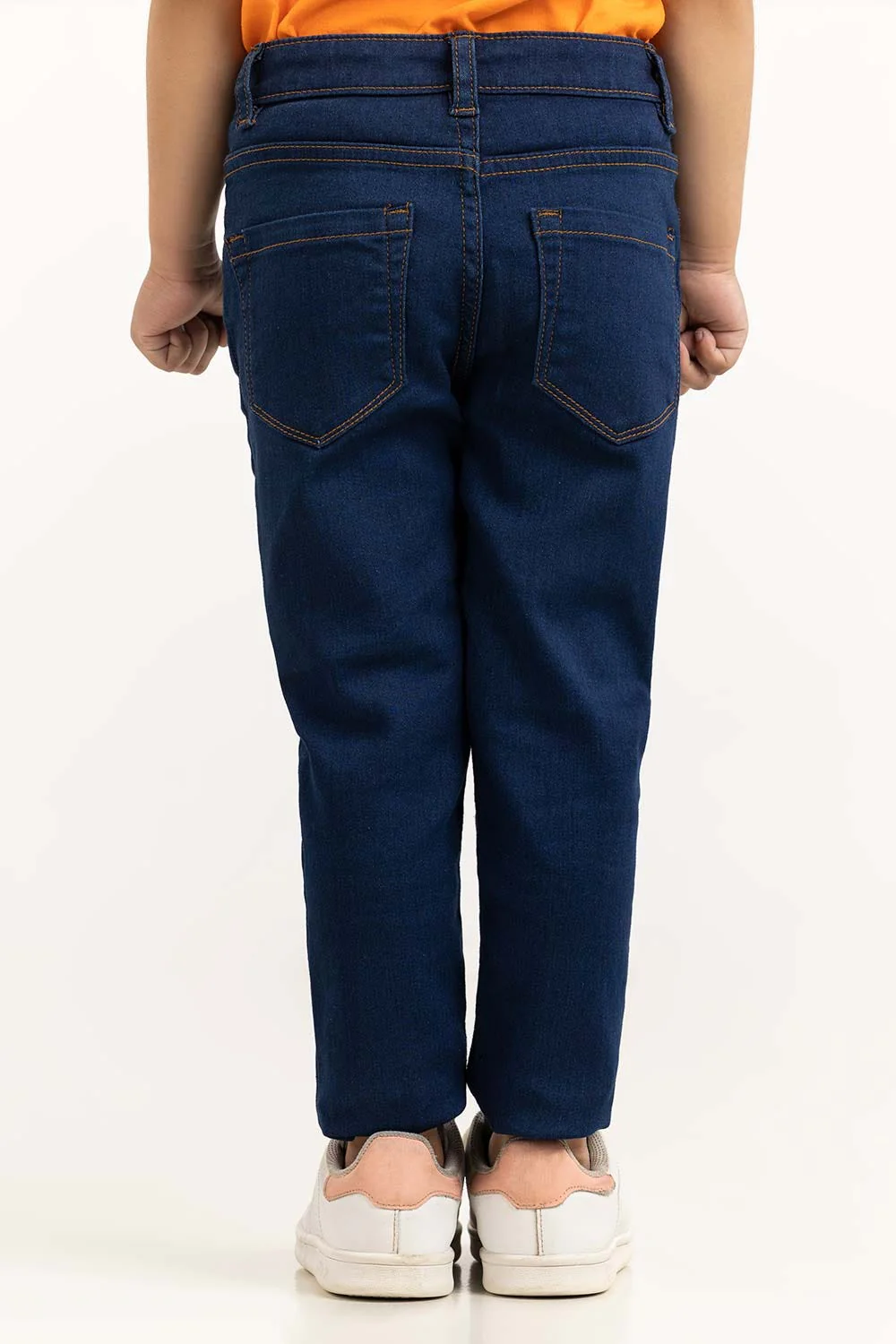 Toddler Girl Dark Blue Jeans - Image 4