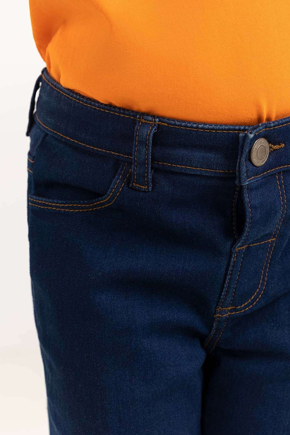 Toddler Girl Dark Blue Jeans - Image 5
