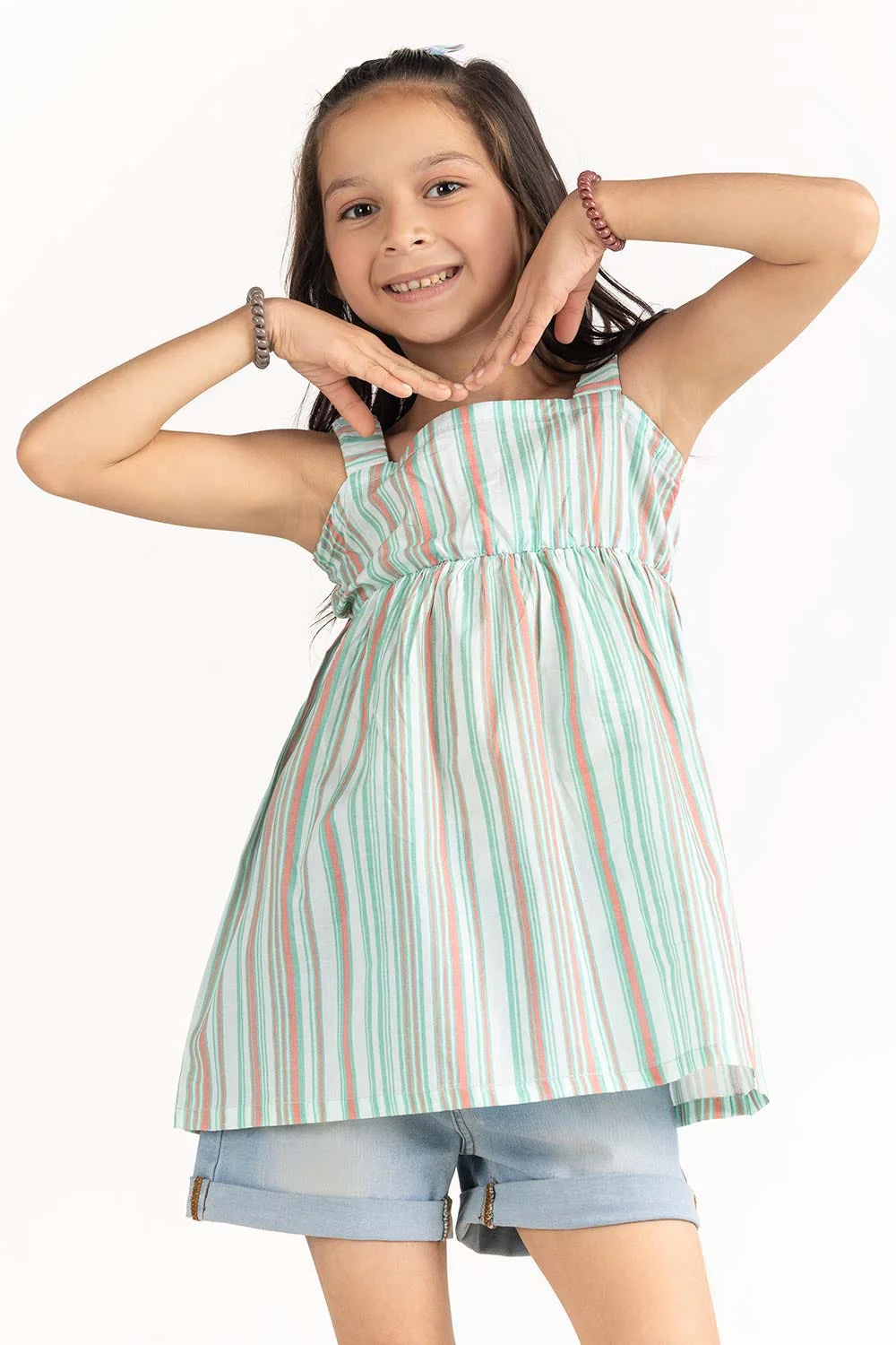 Toddler Girl Green Blouse - Image 2