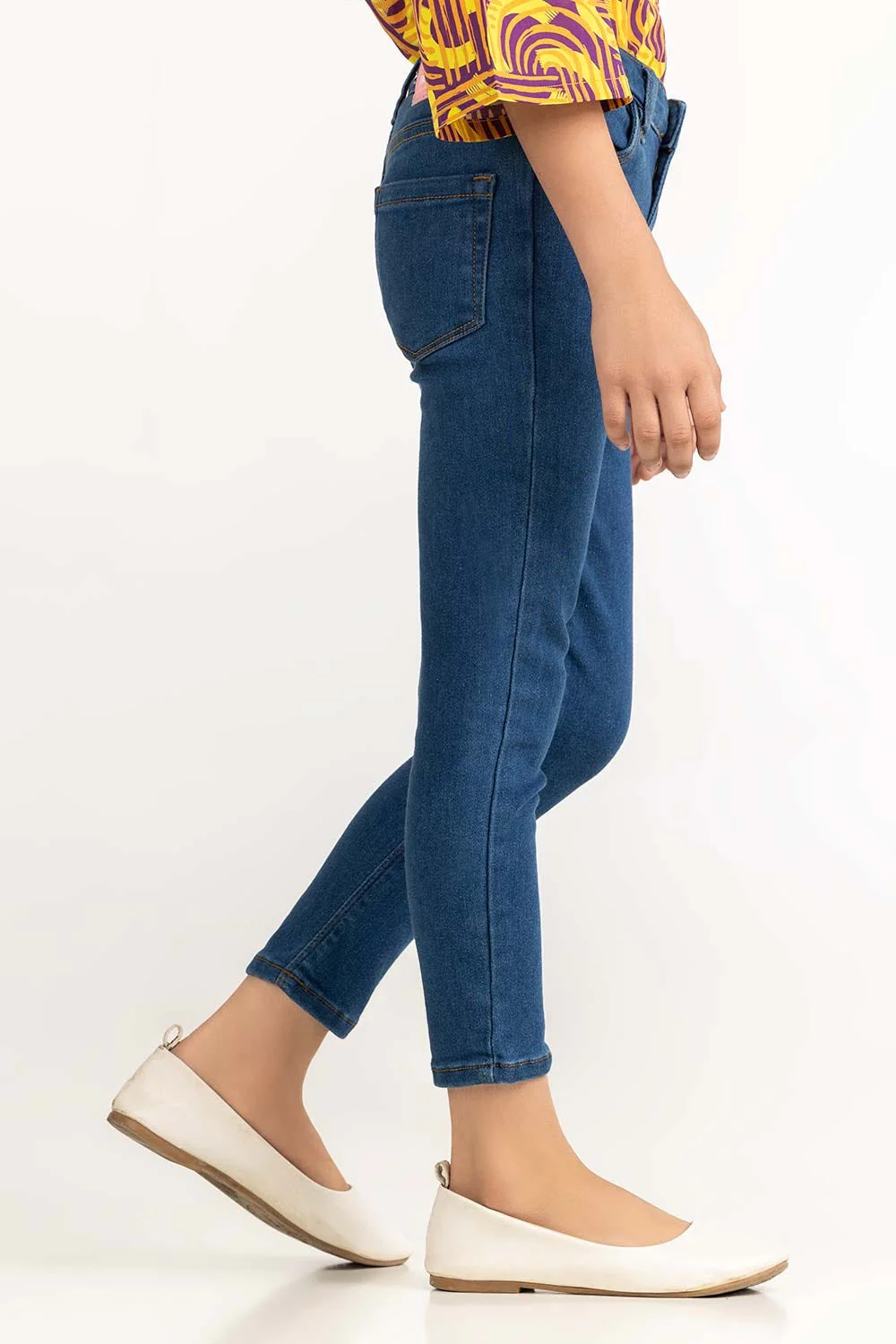 Toddler Girl Medium Blue Jeans - Image 4