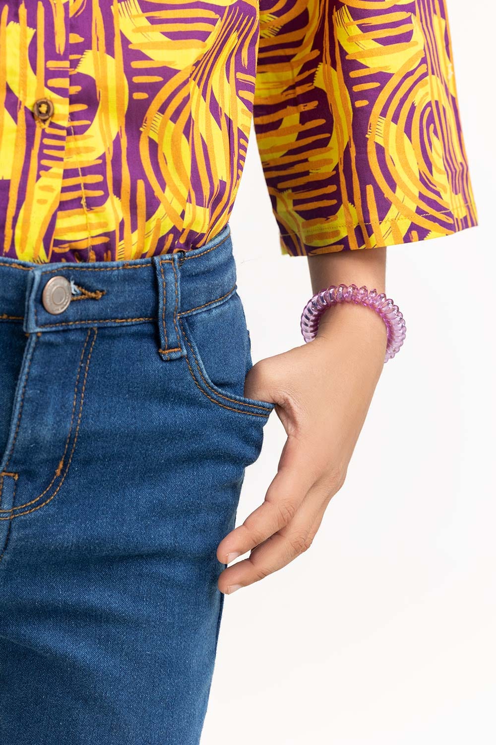 Toddler Girl Medium Blue Jeans - Image 5