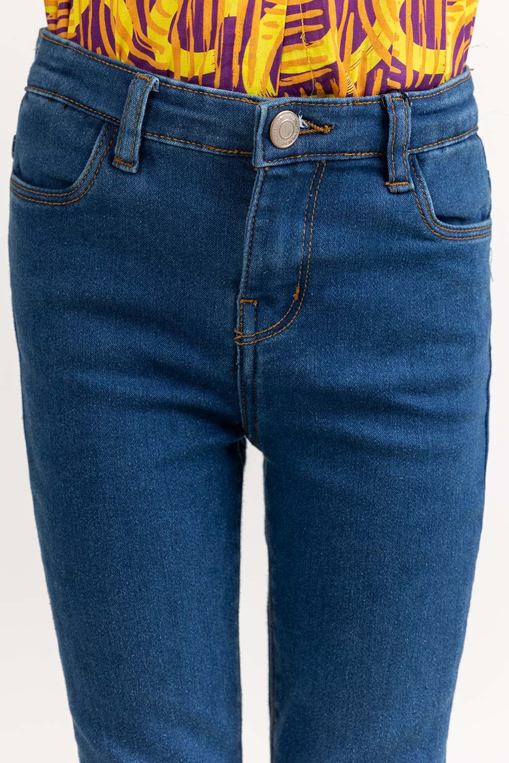 Toddler Girl Medium Blue Jeans - Image 6