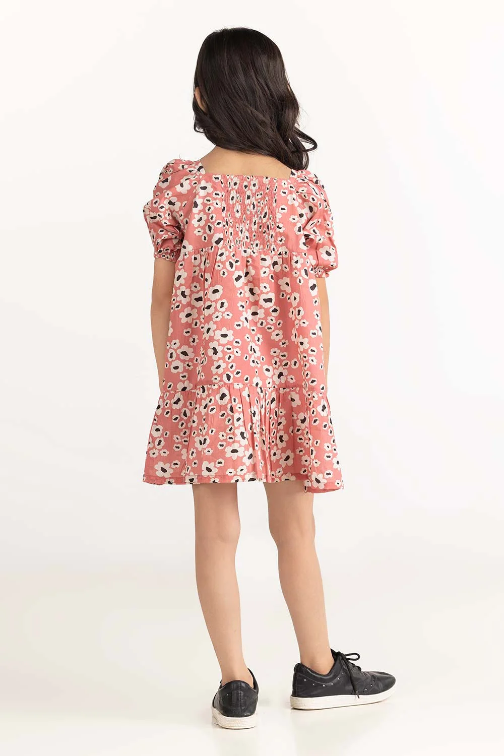 Toddler Girl Orange Dress - Image 5