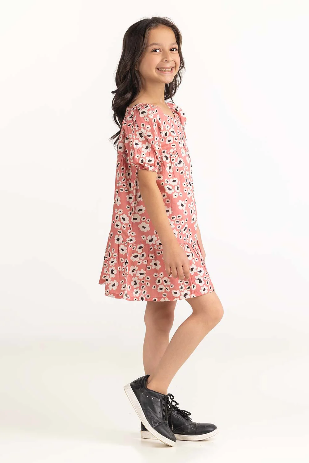 Toddler Girl Orange Dress - Image 6