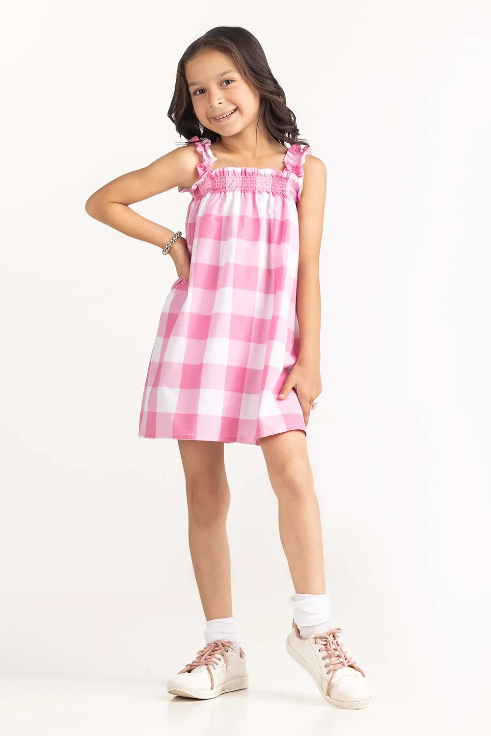Toddler Girl Pink Dress - Image 6