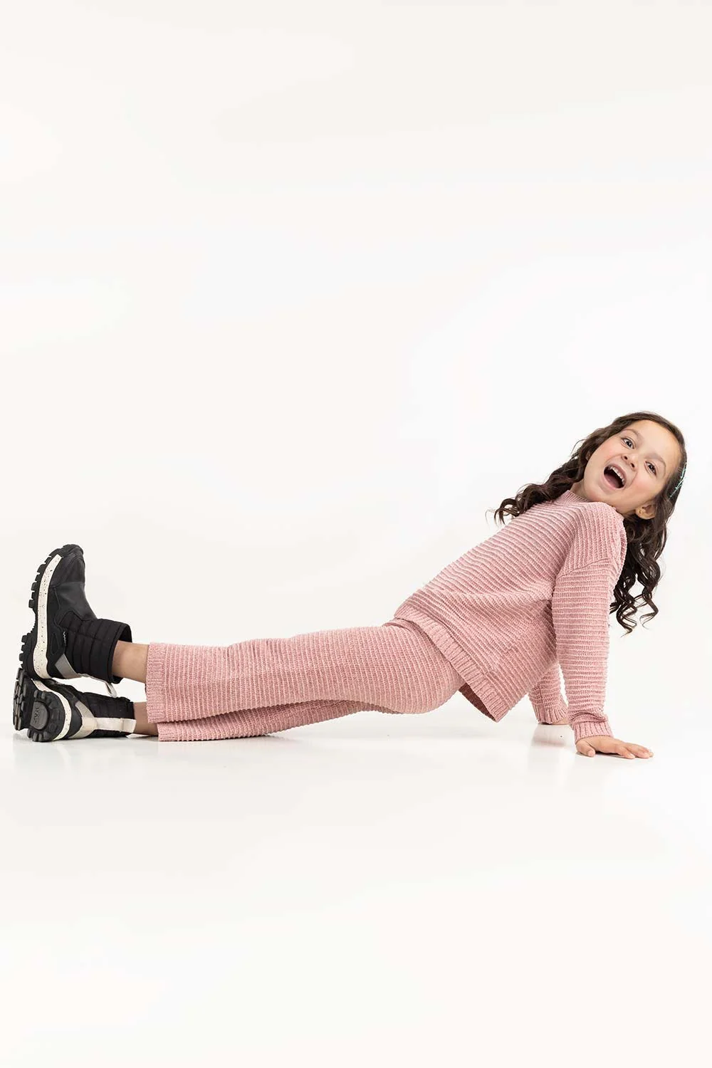 Toddler Girl Pink Knit Sweater - Image 5