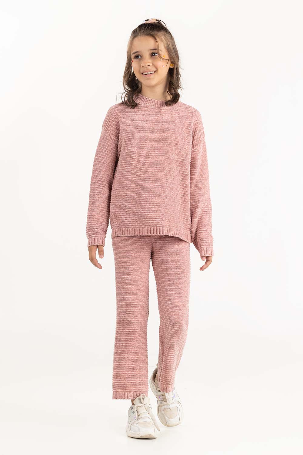 Toddler Girl Pink Knit Trouser - Image 4